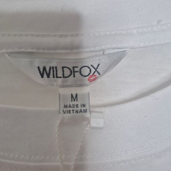 Wildfox Miss American Dream Tee White with Red Stars Patriotic Size Medium NWT - Picture 5 of 6